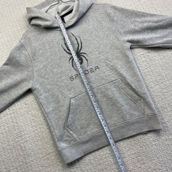 SPYDER Boy's Gray / Black Hoodie Size L 10-12 Ski Winter Mountain Sports - Picture 7 of 12